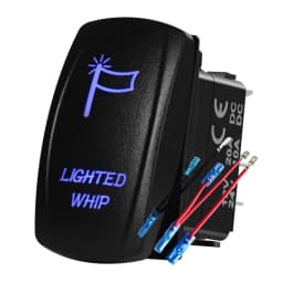 12V 24V Boat Trim Tabs Switch (ON)-OFF-(ON) Momentary Rocker Switch Waterproof Blue Light ON-OFF Toggle Switch With Harness