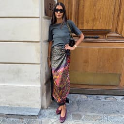 Printed Women's Midi Skirt Wrap Skirt Side Button Wrap Around Skirt Oil Painting Floral Skirt Daily Fashion Wear