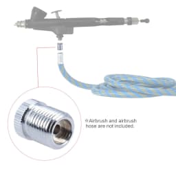M5x0.4 Airbrush Fitting Conversion Adapter Stainless Steel for Badger, Convert Thread Size to 1/8"