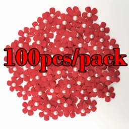 (100 Pcs/pack) 25mm Mixed Color Pearl Petals Costume Decoration Handmade Diy Crafts Girl Headdress Dress Up Artificial Flower