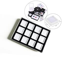 Loose Diamond Gemstone Display Case White Foam Round Gems Holder Jar Insert Gem Stone Pendant Beads Storage Liner Organizer Tray