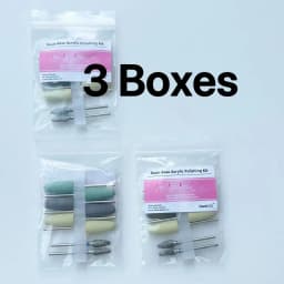 8Pcs Resin Base Acrylic Polishing Kit 6Pcs Silicone Rubber + 2Pcs Tungsten Carbide Polishing Heads 2.35mm Shank for Craft Fin