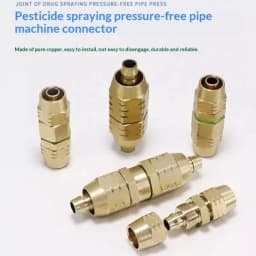 Pressure Hose Adapter Quick Connection Agricultural Spray Pipe Adapter Copper Repair Extension High-Pressure Water Pipe Joint