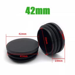 Black PE Plastic Round Pipe Plugs, Dia 10-100mm Furniture Foot Caps, Chair/Table Leg Protectors, Dustproof Tube Hole Covers