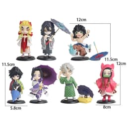  12cm New Demon Slayer Plum Rain Series 13pcs/set Blind Box Figure surprise Box Tanjiro Kamado Nezuko Action Model Toys Gifts