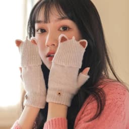 Cute Women Knitted Gloves Solid Cartoon Cat Ears Girls Mittens Autumn Winter Warm Woolen Lady Full Finger Gloves
