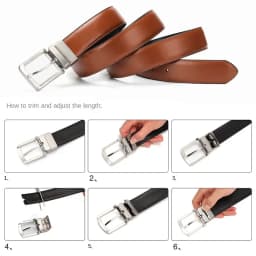 Double-sided Real Leather Rotating Alloy Pin Buckle Belt for Men High Quality Genuine Leather Famous Brand Luxury Designer Belts