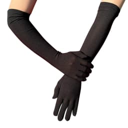 1 Pair Milk Silk Elastic Dance Bridal Long Gloves Elegant Wedding Party Stage Performance Breathable Summer Sunscreen Mittens