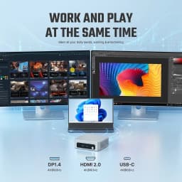SZBOX Intel Core 3 304 Mini PC LPDDR5X 12GB 2*M.2 SSD Windows 11 Pro 2.5G LAN WiFi6 BT5.3 Desktop Office MINI PC Gamer Computer