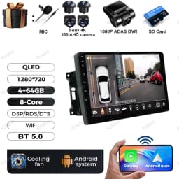 Android 15 Car Radio For Jeep Wrangler 3 JK 2007 - 2018 Head Unit Wireless Carplay Auto GPS QLED DVD Multimedia Navigation BT