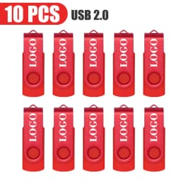 10pcs/lot USB 2.0 USB Flash Drive Flash Memory Card 32GB Pendrive 64GB Usb Stick 4GB 8GB 16GB Memory Stick U Disk Free Logo