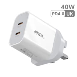 Elough 40W Dual Port USB C Charger Fast Charging QC3.0 PD Type C Phone Fast Charger Adapter For iPhone Xiaomi Samsung Huawei