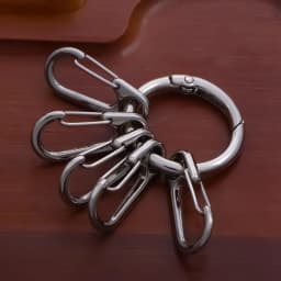 Metal O Ring Spring Clasps with 5pcs Hook Buckles for DIY Openable Round Carabiner Keychain Clips Hook Buckles Connector