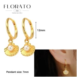 925 Sterling Silver ear needles Animal Butterfly/Elephant/Shell Pendant Hoop Earrings For Women Fashion Jewelry Accessories