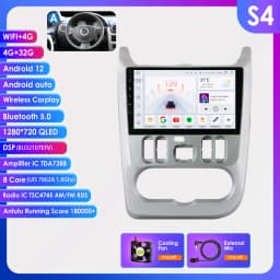 360Camera 2Din Android 13 Car Radio For Renault Logan Sandero/Lada Largus Car Multimedia GPS Carplay Intelligent autoradio SWC