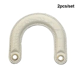 2pcs PU Leather Bag Handles Handmade Handbag Strap Purse Handles Short Bag Belt DIY Bag Replacement Accessories