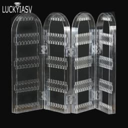 Clear 120/180/240/360 holes Plastic Earrings Studs Display Rack Folding Screen Earring Jewelry Display Holder Storage For Stud