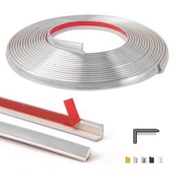 Art3d 20ft Outside Vinyl Corner Trim Peel and Stick for Tile and Wall Edges, Furniture Decoration Rose Gold