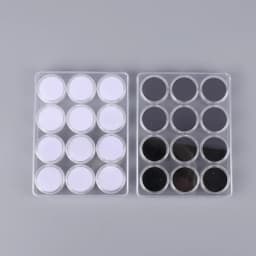 Transparent Round Gemstone Display Collection Storage Box Jewelry Gems Loose Diamond Container Jar Organizer Tray Case with Lid