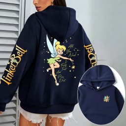 Tinker Bell Anime Men Cartoon Hoodie Women Pullover Tops Outdoor New Fashion Autumn Spring Couple Sweatshirts Clothes