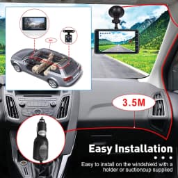 E-ACE 4'' LCD Touch Screen FHD 1080P Dashcam Camera Recorder Optional Rear Camera G Sensor HDR Loop Record Motion Detection