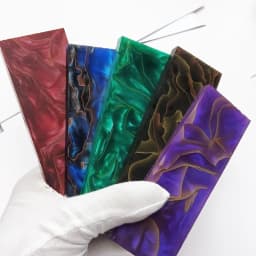 1piece Copper Mesh Resin Knife Handle Material DIY Patch Decor Scales Slabs Blank 120x40x8mm Resin Compression Template Plate