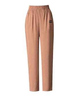 Summer Cotton Linen Loose Fit Thin High Waist Straight Leg Harem Pants for Women Korean Style Nine Points Trendy Trousers