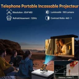OUKITEL WP100 TITAN Rugged Smartphone Phone with Built-in Projector 12GB+512GB 33000mAh 1200-lumen Camping Light 200MP NFC 66W