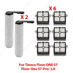 For Tineco Floor ONE S7/Floor One S7 Pro/ 3.0 Cordless Vacuum Cleaner Roller Brush HEPA Filter Spare Parts Kit Accessories