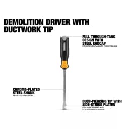TOUGHBUILT TB-H5-D-X Demolition Driver Knockout Piercing Screwdriver Electrician Carpentry Professional Hand Tools