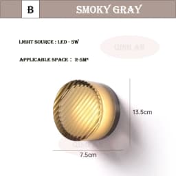 Modern Round Glass Wall Lamps LED Acrylic Corridor Aisle Lamp Minimalist Home Decor Living Room Porch Bedroom Bedside Wall Light
