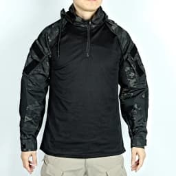 Tactical Combat Shirts Men Long Sleeve Breathable T-shirt Camo Hooded Quick-dry CS Paintball T-Shirt Tops Wear-resisting