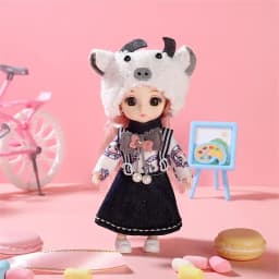 16cm DIY Dress Up Doll BJD Doll 1/12 with Clothes and Shoes Movable 13 Joints Cute Sweet Face Girl Gift Child Toys Princess Doll