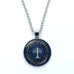 New Hot White Tree Gondor Keychain Lord Of The R Glass Dome KeyRing Bag Car Key Chain Ring Holder Charms Jewelry Gifts