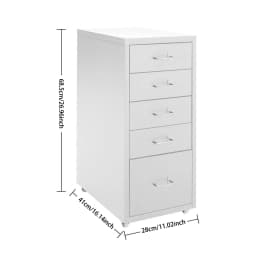 【Breeins】Vertical File Cabinet with Wheels Storage Shelf For Home Office