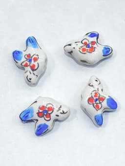 5PCS 19MM Pigeon Dove Ceramic Loose Beads DIY Jewelry Making Accessory Hand Paint Peace And Love Multicolor White Bird