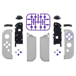 eXtremeRate Custom Patterned Controller Housing Shell Case with Full Set Buttons for NS Switch JoyCon & OLED Joycon - Wood Grain