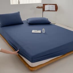 Soft Cotton Fitted Sheet Single Double King Queen Size Mattress Cover with Elastic Band Bed Sheet Bed Linens 100/120/150/180/200