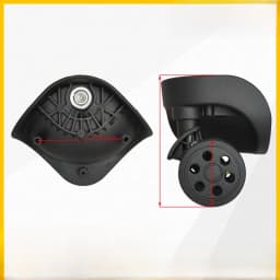 Universal Luggage Wheel Replacement Parts Quiet Universal Spinner Wheels Repair for Suitcase Password Box Shock Absorption