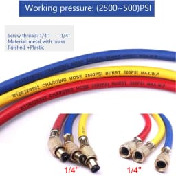 Refrigerant Manifold Gauge Set Diagnostic Air Conditioning Tool Hook Hose for R410A R22 R404A R134A Refrigerant Charging