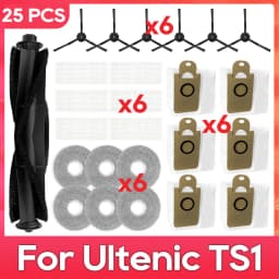 Compatible with Ultenic TS1 Parts Accessories Main Side Brush Filter Mop Dust Bag Robot Vacuum Cleaner Kits