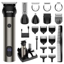 Solimpia LCD Digital Display Hair Shears with 0 Blades Salon-Specific Engraving Shears USB-Charged Lettering Clippers