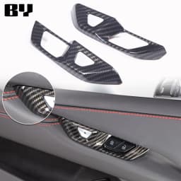 For Chevrolet Corvette C8 2020-2024 Car Accessory ABS Carbon Fiber Car Console Gear Shift Panel Cover door armrest Trim Sticker