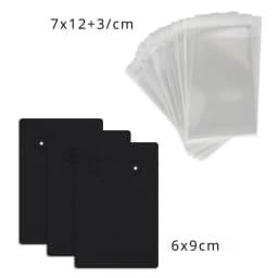 50 Pcs 6X9cm New Pattern Rectangle Earrings Jewelry Display Kraft Paper Card With Or Without Bags Wholesale Packaging Supplier