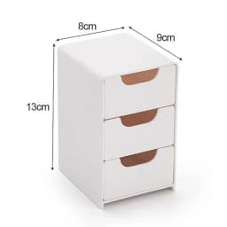 Desktop Storage Box For Makeup Jewelry Mini Large Capacity Jewelry Box Multifunctional 3-Tier Desk Organizer With Drawers
