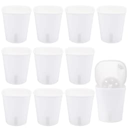10 Pcs Self Watering Planter Lazy Hydroponic Flower Pot Plastic Translucent Self-absorbent Flower Pot Desktop Decoration