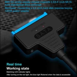 SATA to USB 3.0 Adapter Cable Support 22 Pin 2.5, 3.5 Inch External HDD SSD Hard Disk Computer Connector Fit Hard Drive
