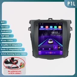 Hizpo 9.7" Android 13 Car Stereo Radio For Toyota Corolla E140/150 2006-2013 Multimedia Player 2 Din GPS Carplay Speakers Wifi