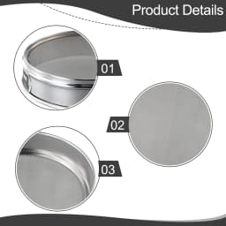 Stainless Steel Laboratory Test Sieve Filter Mesh Sampling Inspection Pharmacopeia Sieve 10-100 Mesh 2-0.15mm Aperture 20cm