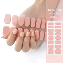16/20/22Tips Semi-Cured Gel Nail Patch Adhesive Sliders Long Lasting Full Gel Nail Stickers DIY Manicure Harden In UV Lamp Need